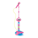 Microfone Infantil Brinquedo C/ Luz Pedestal