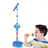 Microfone Infantil Brinquedo Pedestal C/ Luz Conecta Celular