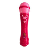 Microfone Infantil Sai Voz Toca Musica Brinquedo Musical Cor Rosa