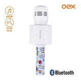 Microfone Karaokê Bluetooth Teen Star 5w Branco Mk300 Oex