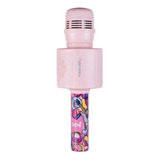 Microfone Karaokê Bluetooth Teen Star 5w Rosa Mk301 Oex