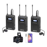 Microfone Lapela Duplo Sem Fio P/ Smartphone Boya Wm8pro K2