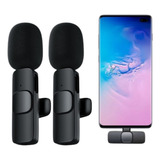 Microfone Lapela Sem Fio Duplo Celular Profissional Tipo C 