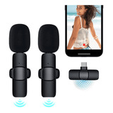 Microfone Lapela Sem Fio K9 Usb-c Smartphone Android Cor Preto