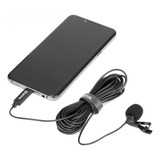 Microfone Lapela Usb-c 6 M Para Android Conector Boya By-m3