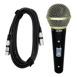 Microfone Leson Sm58 Plus Corpo Metálico