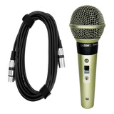 Microfone Leson Sm58 Plus Dinâmico Profissional Cabo Xlr/xlr