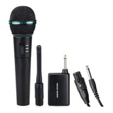 Microfone Locutor Sem Fio Via Adaptador P10 Conexão Premium Cor Preto