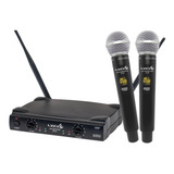 Microfone Lyco Uh08mm Uhf Sem Fio Duplo Mão Dinâmico Display
