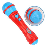 Microfone Musical Infantil Azul Sai Voz Cante E Se Divirta