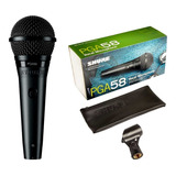 Microfone P/ Vozes Cardioide Dinâmico Shure Pga58-lc