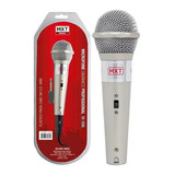 Microfone Para Caixa Som Gradiente Amvox Mondial + Cabo 3m Cor Prateado