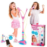 Microfone Para Crianças Duplo Com Pedestal