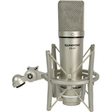 Microfone Para Estudio Condensador Soundvoice Cs01 C/cabo