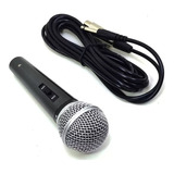 Microfone Profissional Com Cabo Sm-58 -