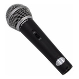 Microfone Profissional Com Fio Preto/prata Wvngr M-58