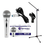 Microfone Profissional Harmonics Mdc201+ Pedestal