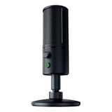 Microfone Razer Seiren X Condensador Supercardióide Cor Classic Black