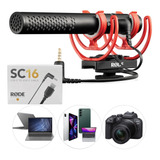 Microfone Rode Videomic Ntg Híbrido P2 E Cabo Usb-c Sc16