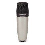 Microfone Samson C01 Condensador Hipercardióide Prata Xlr