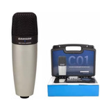 Microfone Samson C01 Prata Condensador Hipercardióide