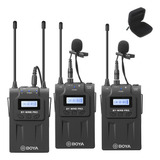 Microfone Sem Fio Boya By-wm8 Pro K2 Lapela Preto + Bag