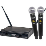 Microfone Sem Fio Duplo Mão Lyco Uh08mm Uhf