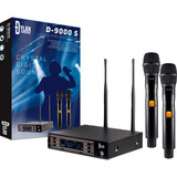 Microfone Sem Fio Duplo Profissional Dylan D-9000 Uhf