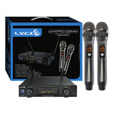 Microfone Sem Fio Duplo Uhf Lyco Uhxpro02mm Mao Profissional
