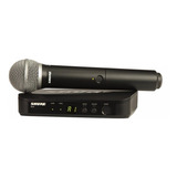 Microfone Sem Fio Shure Blx24/pg58 Dinâmico Cardióide Preto