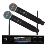 Microfone Sem Fio Tsi 900 Duplo De Mão Uhf