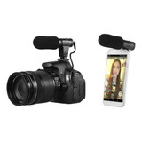 Microfone Shotgun Mamen Mic-07 Pro Super Câmeras Smartphones Cor Preto