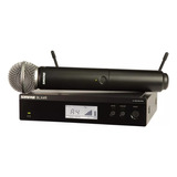 Microfone Shure Blx24r/sm58 Dinâmico Cardioide Cor