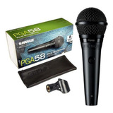 Microfone Shure Cardioide Dinâmico Pga58 Lc