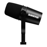 Microfone Shure Mv7x Podcast Xlr Preto Dinâmico