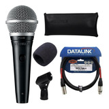 Microfone Shure Pga48-lc Original +espuma +cabo