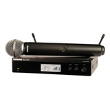 Microfone Shure Sem Fio Mão Blx24rbr Sm58 M15 Rack 