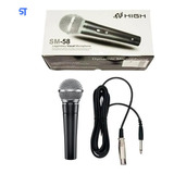 Microfone Sm 58 Profissional Com Cabo Legendary Vocal- Sm-58