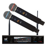 Microfone Tsi 900 Sem Fio Duplo - 96 Canais Digital Uhf 