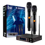 Microfones Duplo Dylan Com Base E 100 Canais Cada D-9000s 