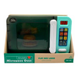 Microondas Infantil De Brinquedo Com Luz E Som Abre Forno