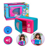 Microondas Mini Forno Infantil Menina Rosa Com Luz E Som