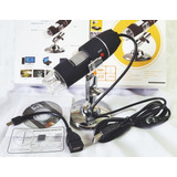 Microscópio 1600x Digital Usb Lupa Lente Celular Biologia R