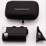 Microscópio 60x A 100x C/luz Branco E Uv Clip Celular Lente