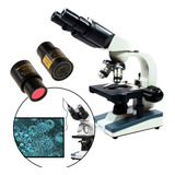 Microscópio Binocular 40-1600x Led + Câmera