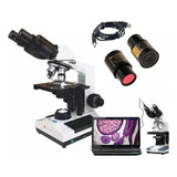 Microscopio Binocular Biologico Com Câmera Digital