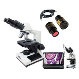 Microscópio Biológico Binocular 1600x Led +