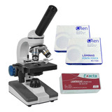 Microscópio Biológico Monocular + Brindes Garantia