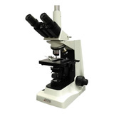 Microscópio Biológico Trinocular Óptica Infinita Objetiva