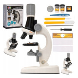 Microscópio Educacional Monocular 100x 400x 1200x Biologia